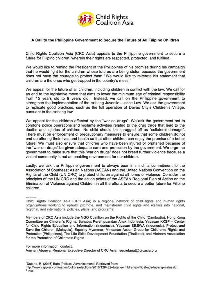 Statement on the Situation of Filipino Children_FINAL